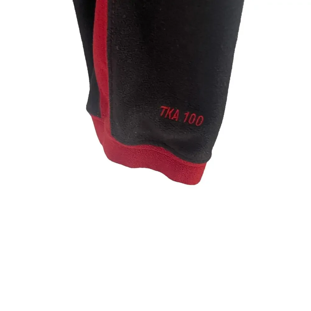 The North Face Men's Size Large Red Black 1/2 Zip Tka 100 Pullover‎ Sweater